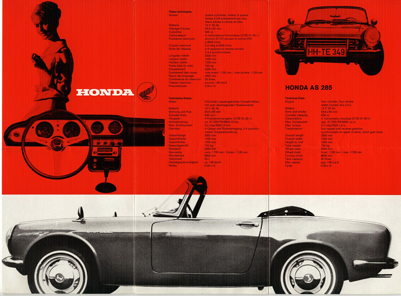 Honda S600 Brochure Page 2