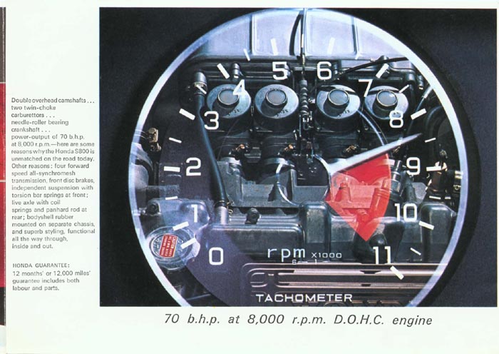 Honda S800 Brochure Page 5