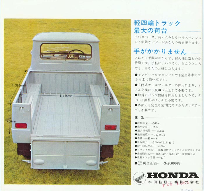 Honda T360 Brochure Page 4
