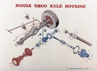 Honda S800 Axle Housing Poster
